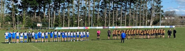 Haverfordwest and Llangwm U17s hold a minutes silence for Gerald Charles